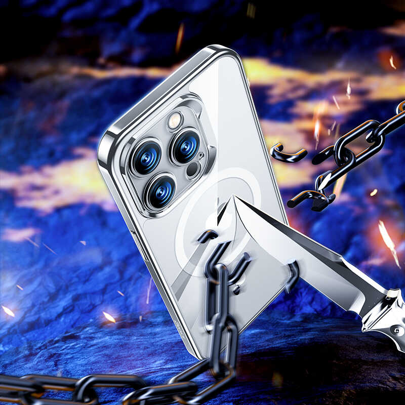 iPhone 14 Pro Max Kılıf M-safe Şarj Özellikli Cam Yüzey Ekran Koruyuculu Benks Electroplated Kılıf - 4 iPhone 14 Pro Max Kılıf M-safe Şarj Özellikli Cam Yüzey Ekran Koruyuculu Benks Electroplated Kılıf - 4
